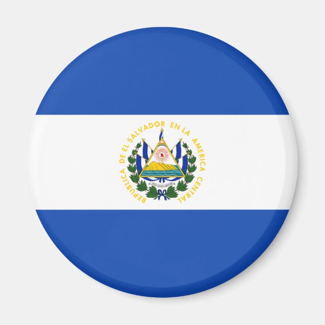 Flag of El Salvador - Bandera de El Salvador Magnet (Front)