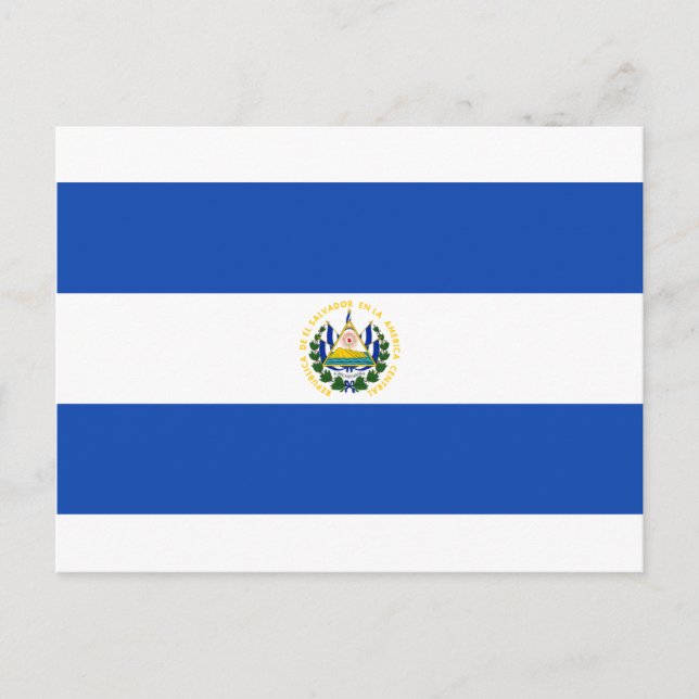 Flag of El Salvador - Bandera de El Salvador Postcard (Front)