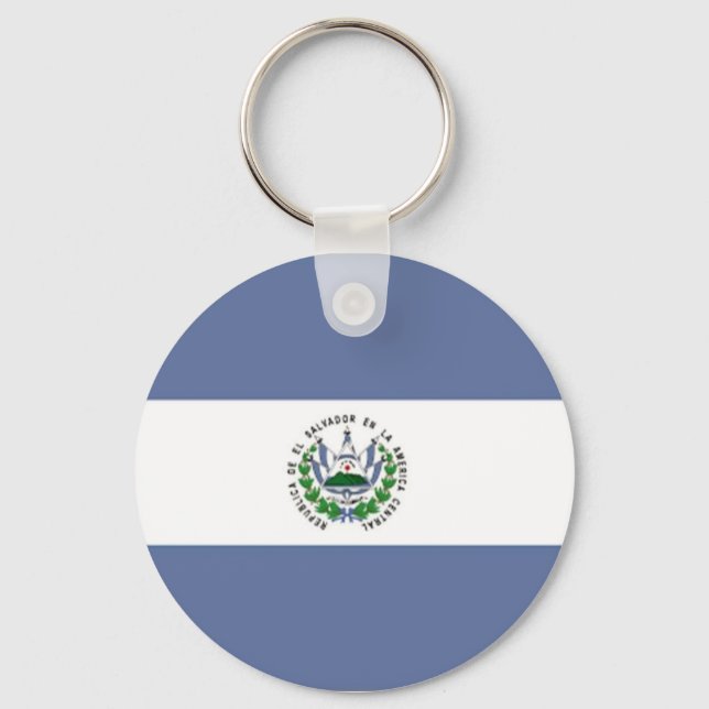 Flag of El Salvador Keychain (Front)
