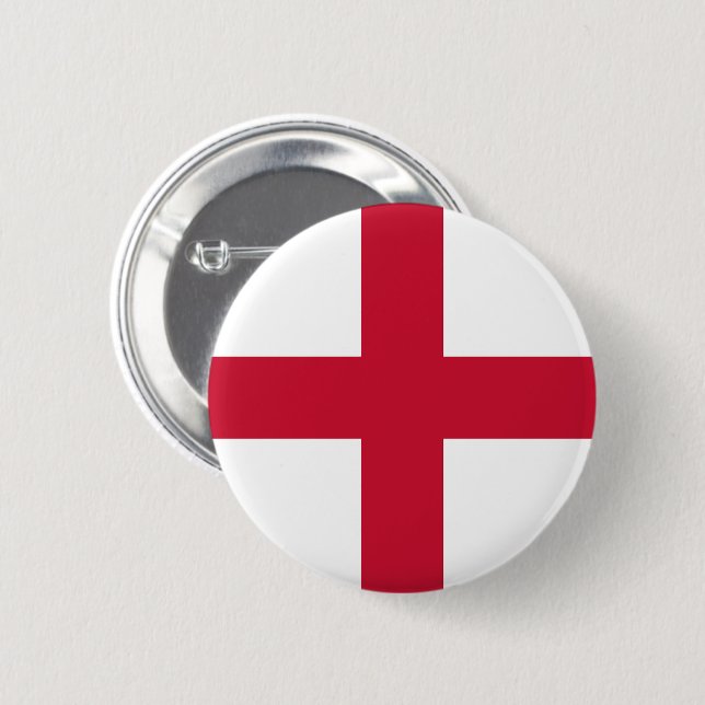 Flag of England 6 Cm Round Badge (Front & Back)