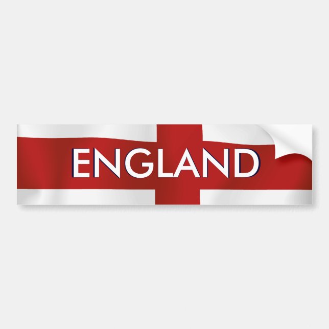 Flag Of England Bumper Sticker (Front)