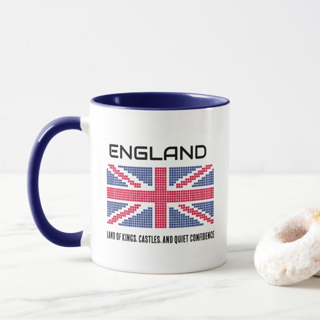 Flag of England Mug (With Donut)