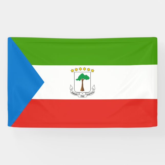 Flag of Equatorial Guinea (Africa) Banner (Horizontal)