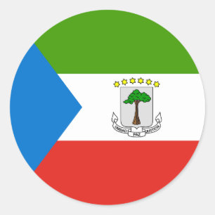 Flag of Equatorial Guinea Classic Round Sticker