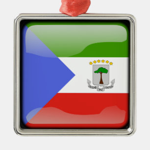 Flag of Equatorial Guinea Metal Tree Decoration