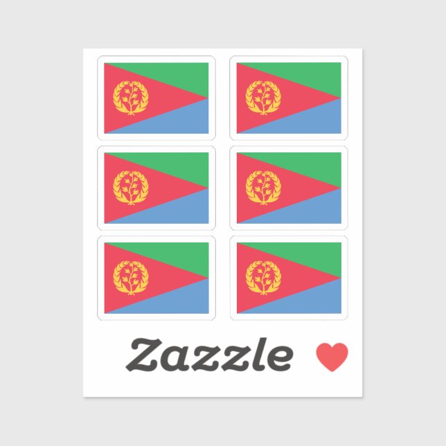 Flag of Eritrea Collection pack of 6 (Sheet)