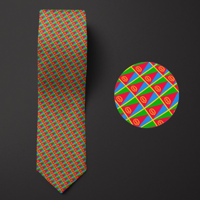 Flag of Eritrea Pattern Tie (Creator Uploaded)