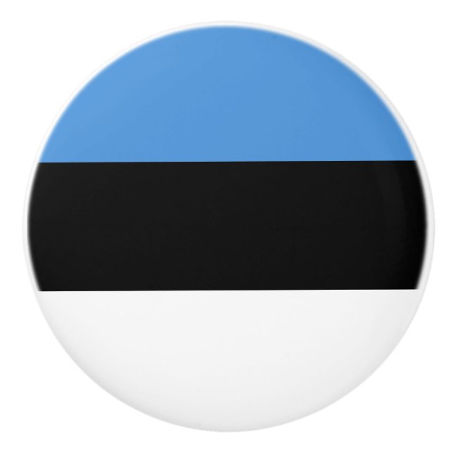 Flag of Estonia Ceramic Knob (Front)