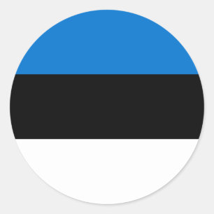 Flag of Estonia Classic Round Sticker