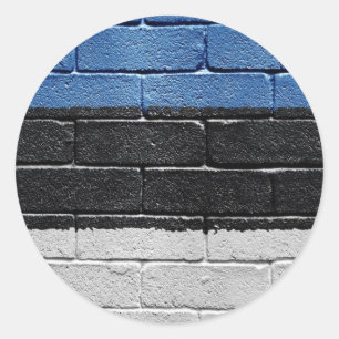 Flag of Estonia Classic Round Sticker