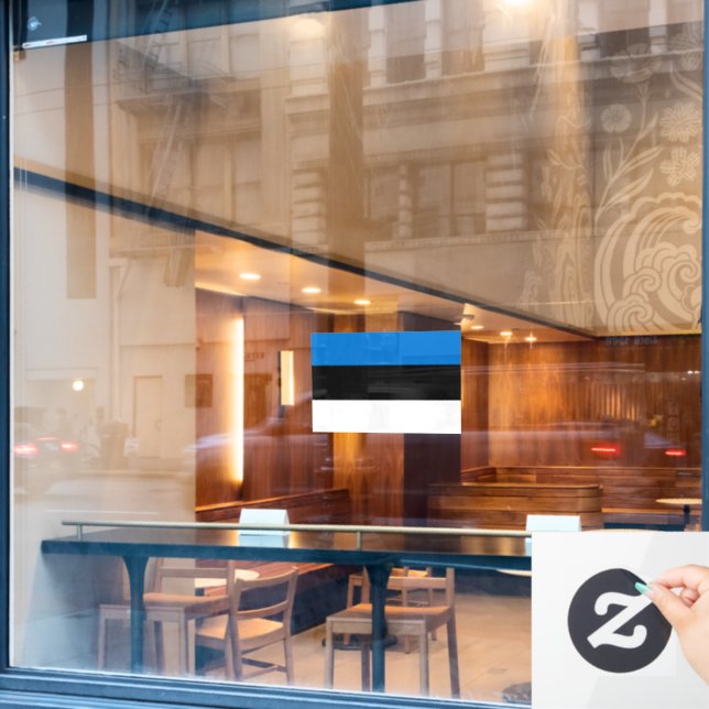 Flag of Estonia custom-cut  (Cafe Window)