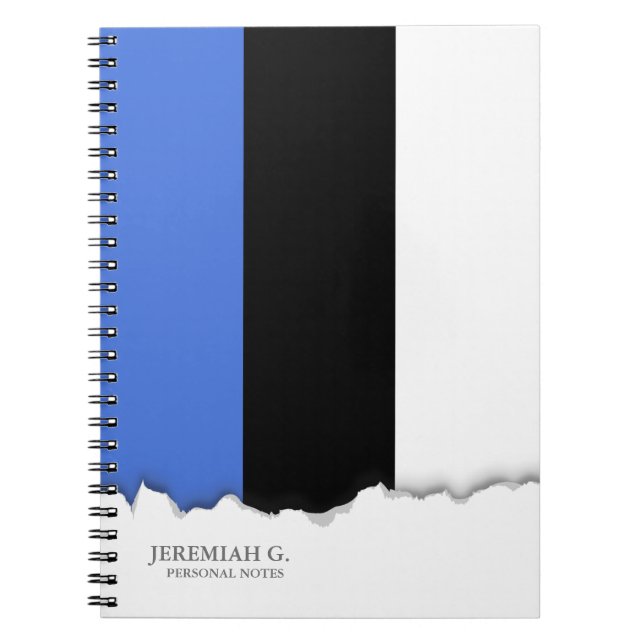 Flag of Estonia Spiral Notebook (Front)