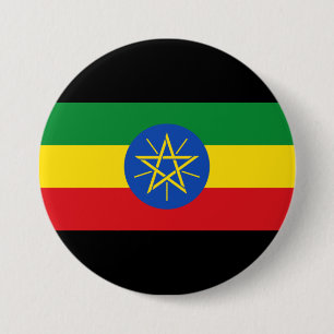 Flag of Ethiopia 7.5 Cm Round Badge