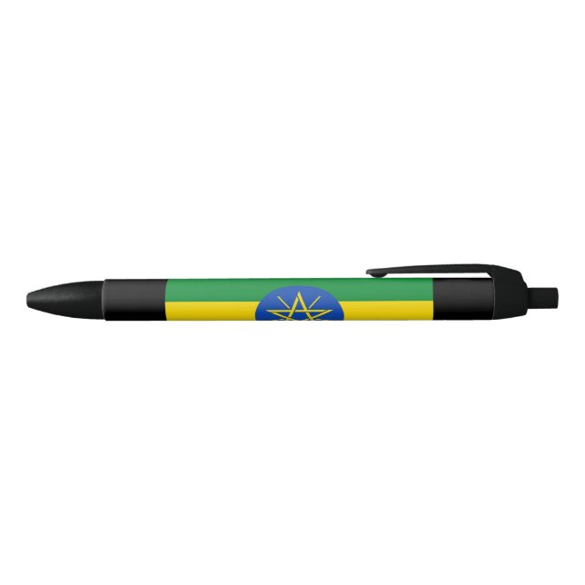 Flag of Ethiopia Black Ink Pen (Top)
