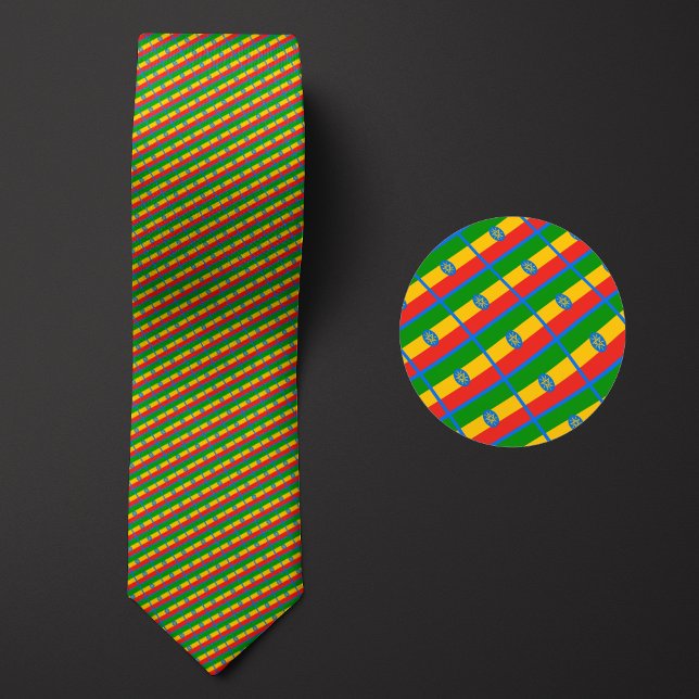 Flag of Ethiopia Pattern Tie (Creator Uploaded)