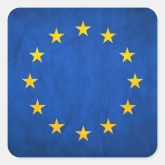 Flag of European Union, EU Flag, Flag of Europe Square Sticker