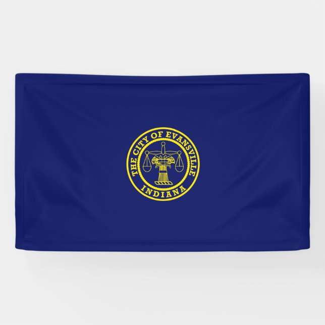 Flag of Evansville (Indiana) Banner (Horizontal)