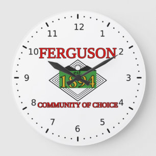 Flag of Ferguson, Missouri Large Clock