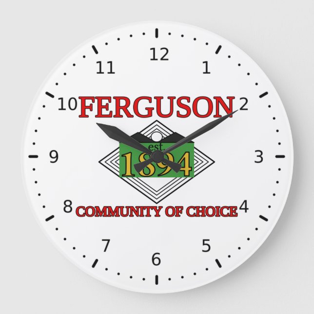  Flag of Ferguson, Missouri Large Clock (Front)
