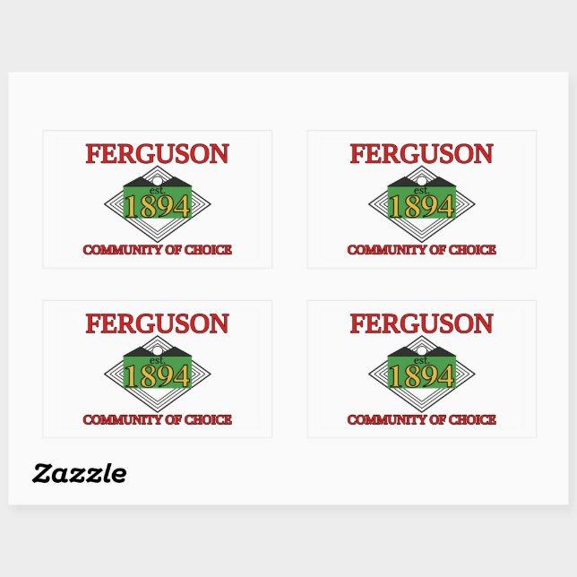 Flag of Ferguson, Missouri Rectangular Sticker (Sheet)
