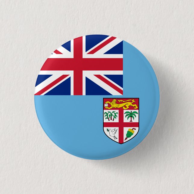 Flag of Fiji 3 Cm Round Badge (Front)