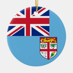 Flag of Fiji Ceramic Tree Decoration