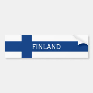 Flag of Finland Blue Cross Flag Bumper Sticker