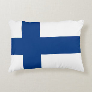 Flag of Finland Blue Cross Flag Decorative Cushion