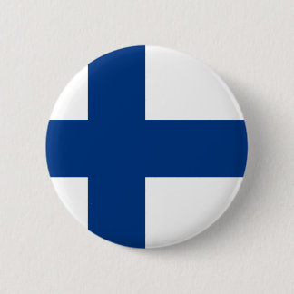 Flag of Finland Blue Cross on White Badge Pin