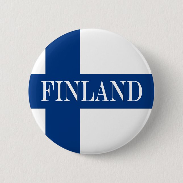 Flag of Finland Blue Cross Suomi 6 Cm Round Badge (Front)