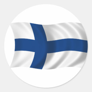 Flag of Finland Classic Round Sticker