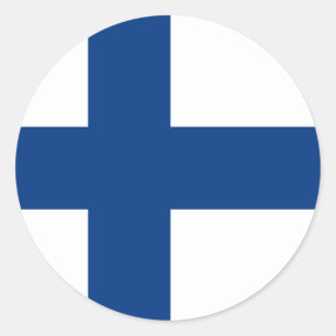 Flag of Finland Classic Round Sticker