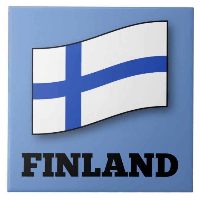 Flag of Finland custom design Tile (Front)