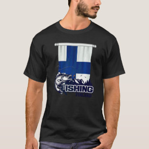 Flag Of Finland Fishing In Finland Finland Fishi T-Shirt