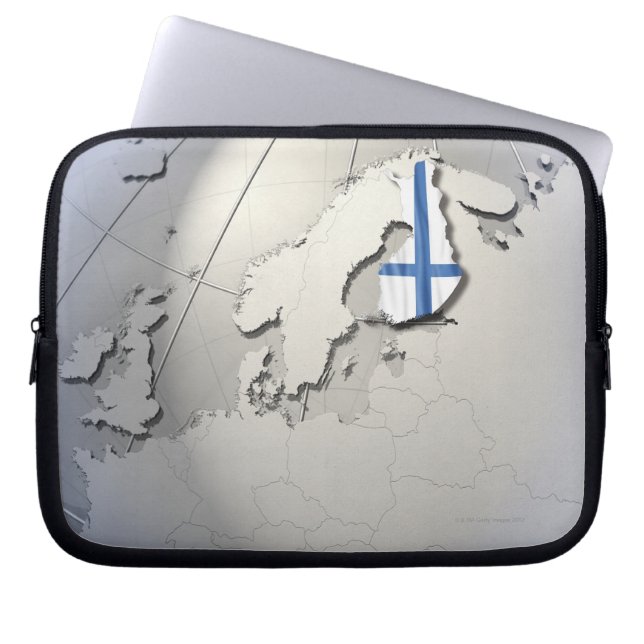 Flag of Finland Laptop Sleeve (Front)