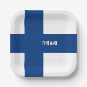Flag of Finland Paper Plate