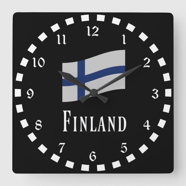 Flag of Finland Round Clock (Front)