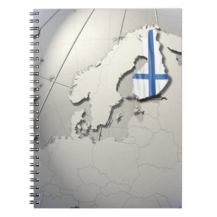 Flag of Finland Spiral Notebook