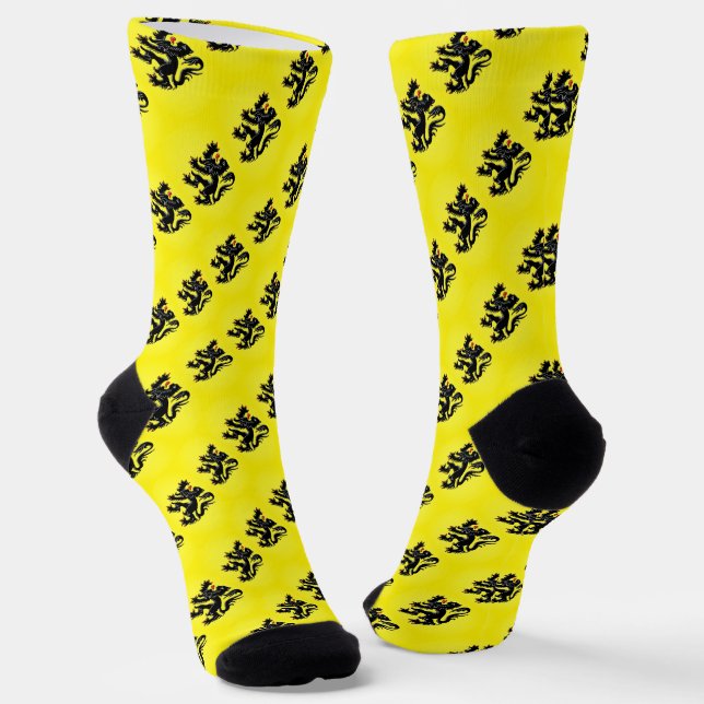 Flag of Flanders Socks (Angled)