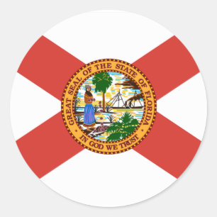 Flag of Florida Classic Round Sticker