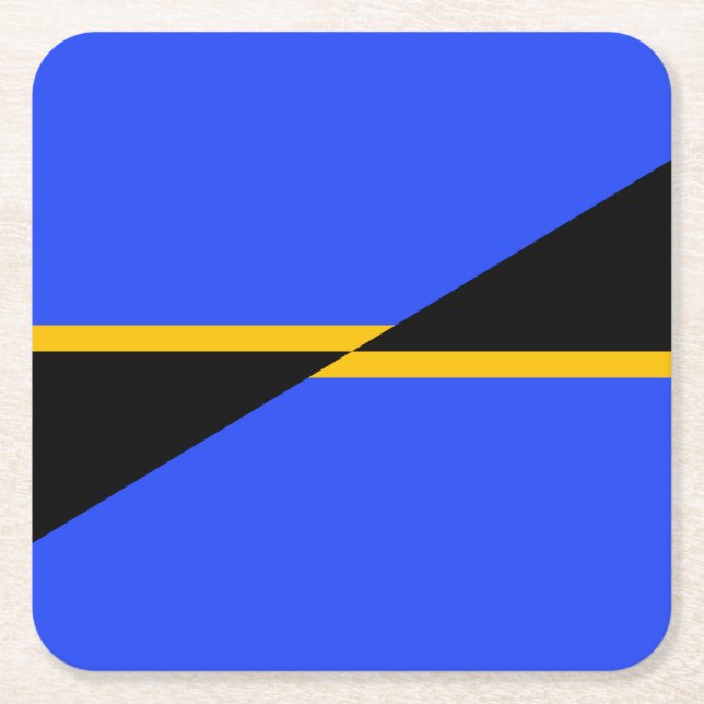 Flag of Folsom, California Square Paper Coaster (Front)