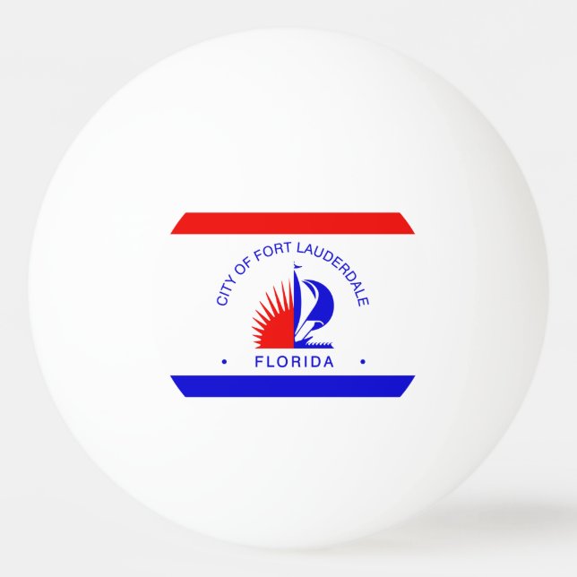 Flag of Fort Lauderdale, Florida Ping Pong Ball (Front)