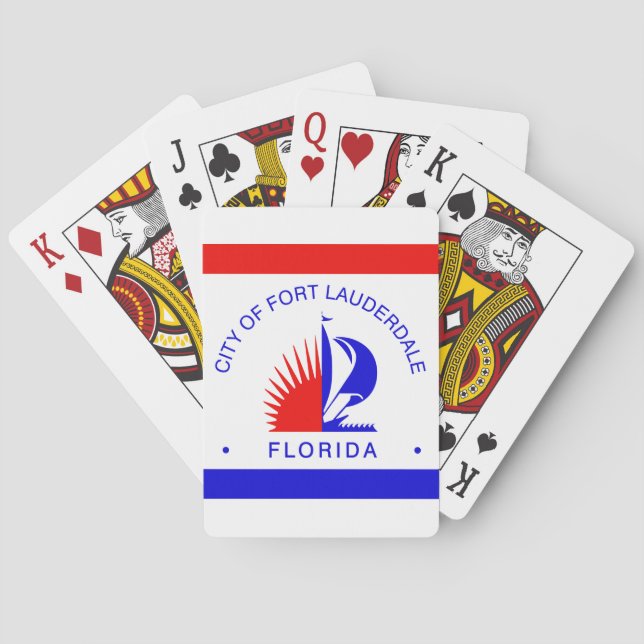 Flag of Fort Lauderdale, Florida Playing Cards (Back)