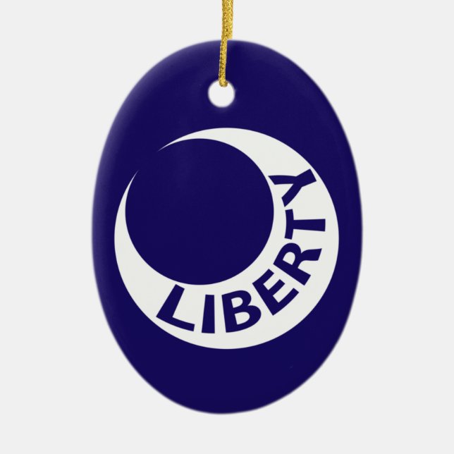 Flag of Fort Moultrie, South Carolina Ceramic Tree Decoration (Front)