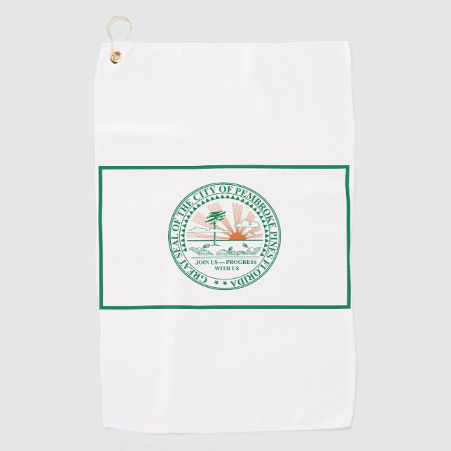 Flag of Fort Pembroke Pines, Florida Golf Towel (Front)