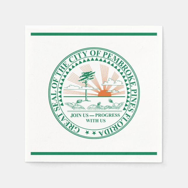 Flag of Fort Pembroke Pines, Florida Napkin (Front)