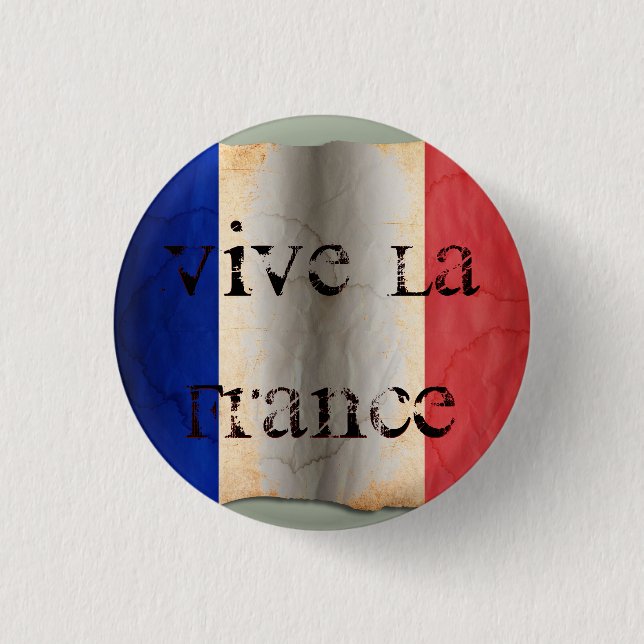Flag of France 3 Cm Round Badge (Front)
