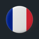 Flag of France 6 Cm Round Badge<br><div class="desc">Flag of France -  Tricolour of blue,  white,  and red.</div>