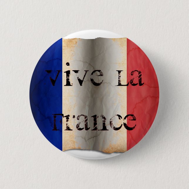 Flag of France 6 Cm Round Badge (Front)