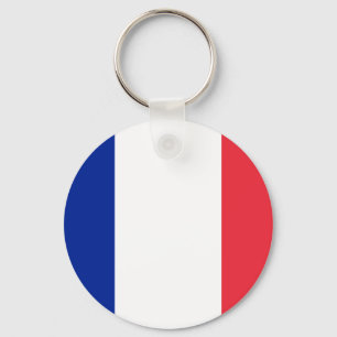 Flag of France; French flag, Drapeau de la France Key Ring